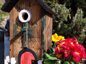 Nichoirs Ouiseaux avec Picket Fence (vert) • © AHM Créations